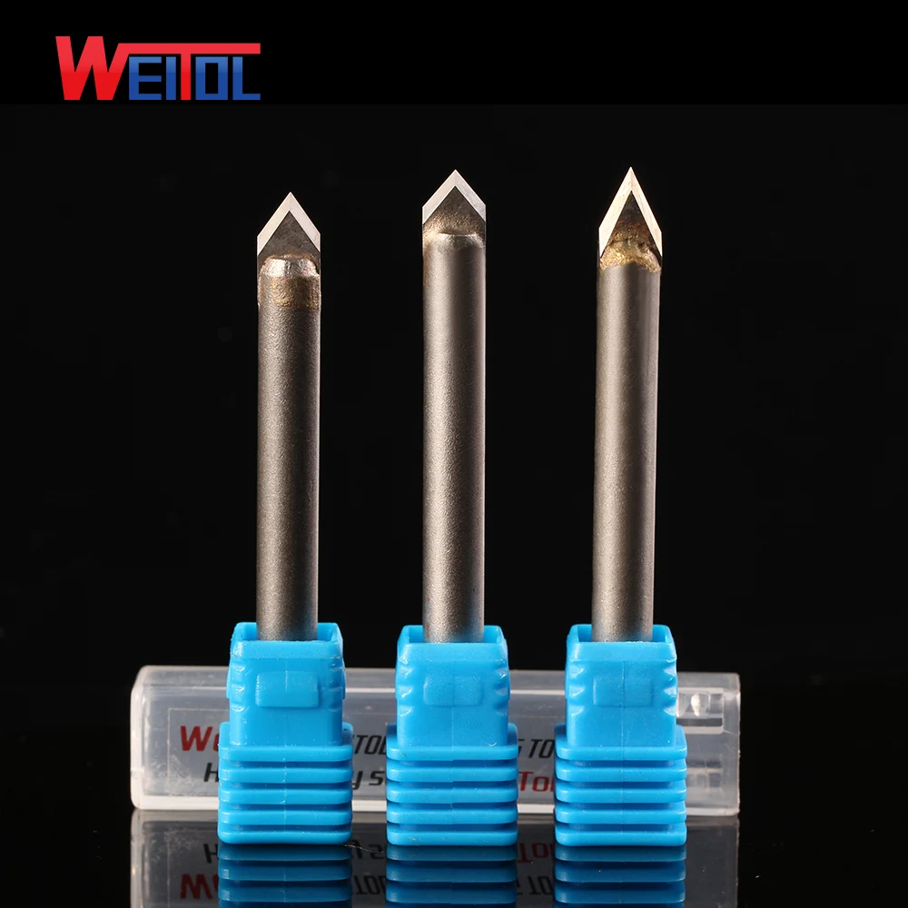 PCD diamond router bits for granite engraving carbide alloy stone bit