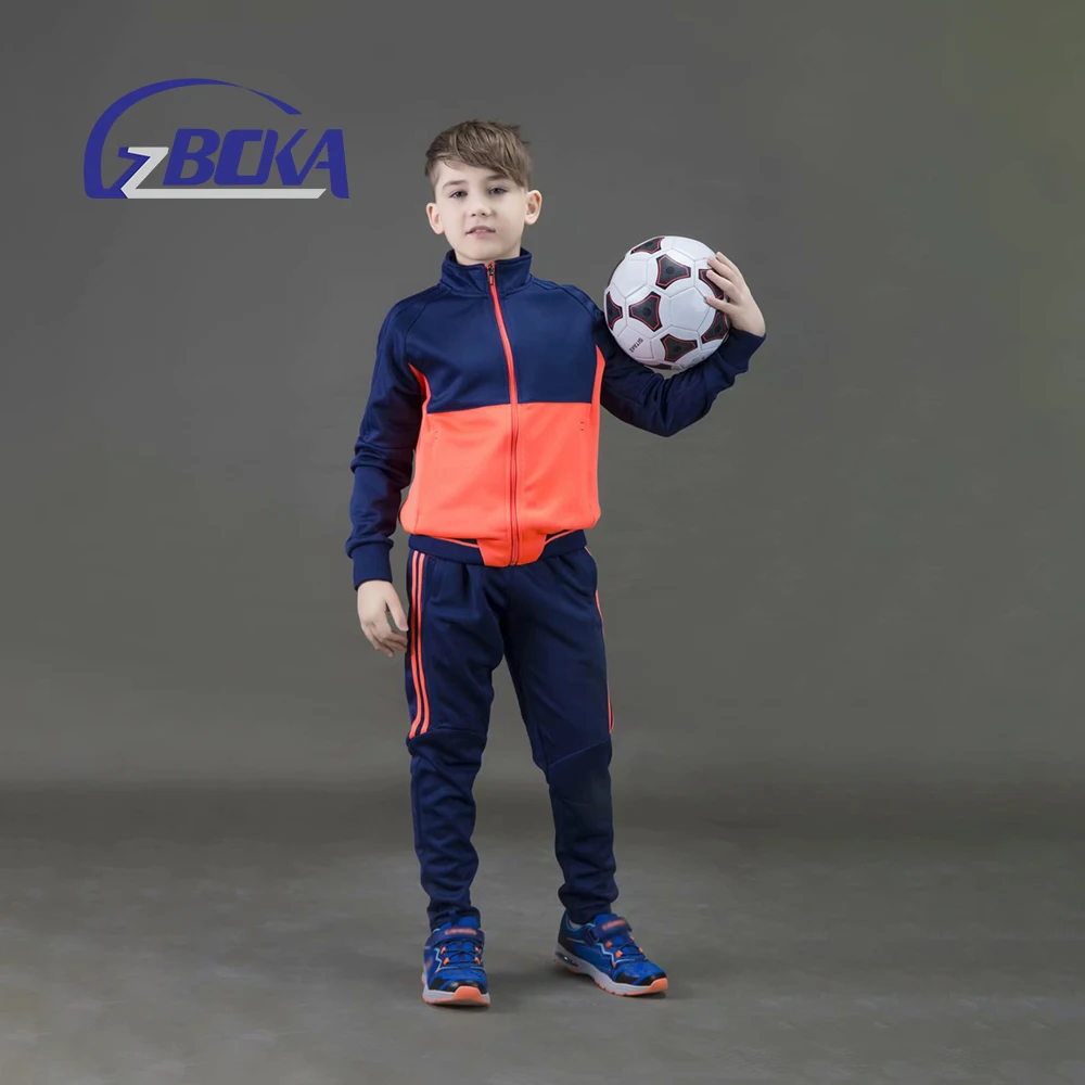 Custom logo Sublimated blank polyester wholesale plain jogging suit kids tracksuit
