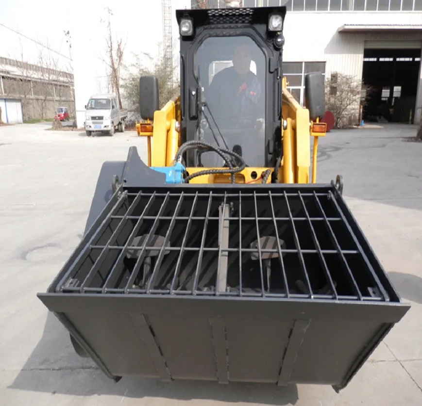 Engineering & Construction Machinery construction parts portable hydraulic square cement mixer for skid loader