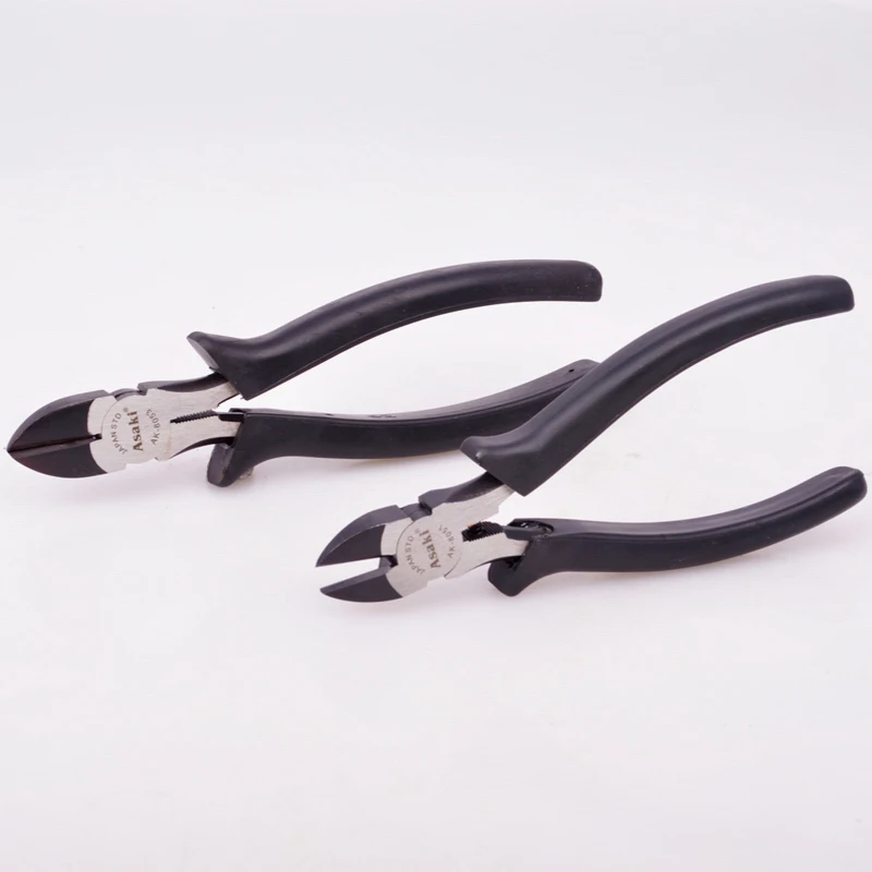 AK-8051 American type side cutting pliers tools with black handles