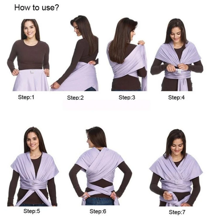 Amazon hot baby sling wrap  newest design ergonomic lightweight breathable carrier wrap baby sling