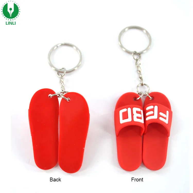 
Advertising Custom Logo Soft PVC Sandal Keychain 