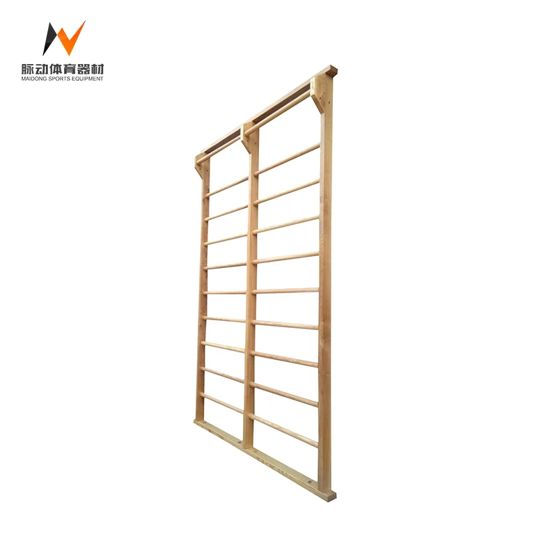High quality sturdy construction gymnastics 9 steper home gym exercise wall indoor wooden ladder