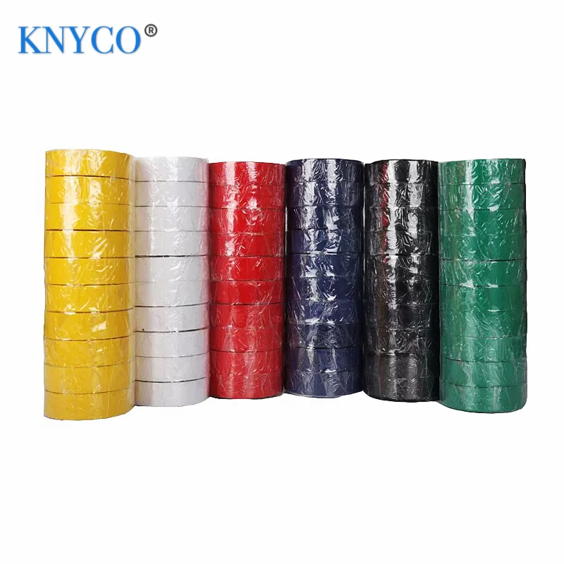 
High tack rubber based soft black PVC electrical tape with custom tape logo factory 