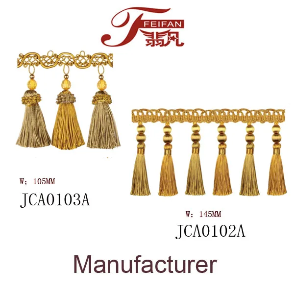 
jarcar bead trimming curtain tassel window textile accessories curtain fringes 
