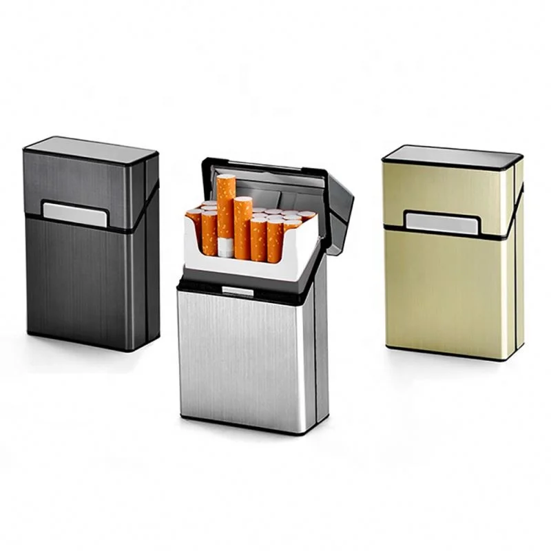 Wholesale waterproof slim aluminum cover cigarette case China cigarette box