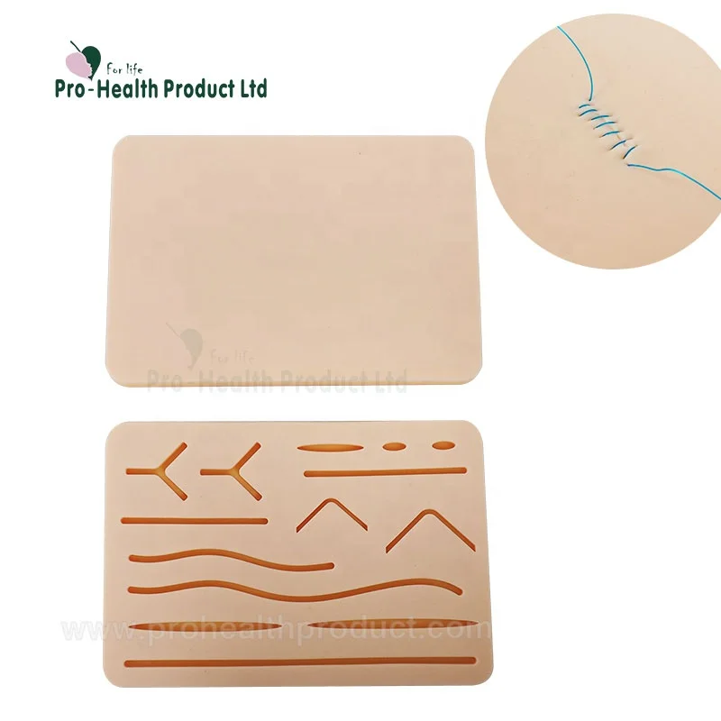 Suture Kit Surgical Training Practice For Student Suturing Training, include 3 layers Large Suture Pad With Pre-cut Wounds