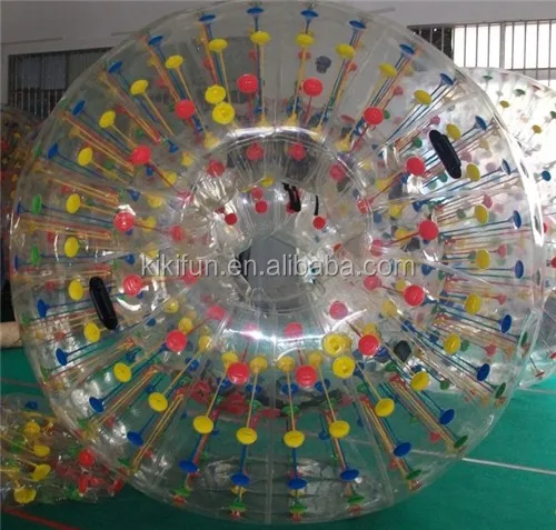 Colorful and shining wheel inflatable pool floats human sized bubble ball