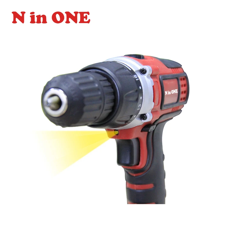 NinONE 18V Li-Ion 2X2.0A Battery Double Speed 45Nm High Performance Cordless Drill