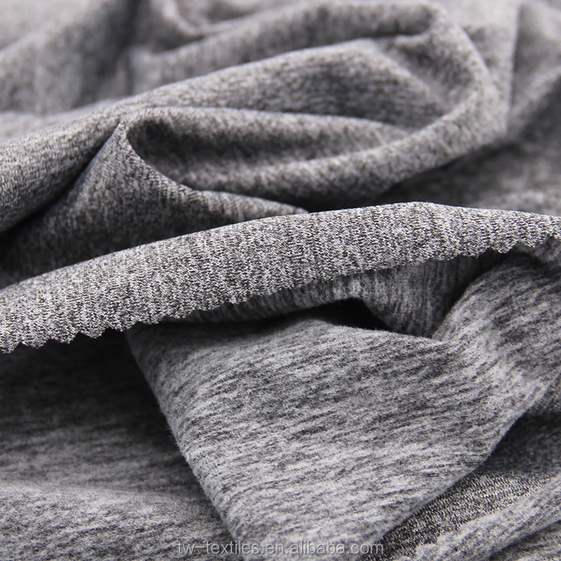 
88/12 Polyester Spandex Backsides Brushed Stretchy Cationic Soft Velvet Lycra Fabric in Marle Grey 