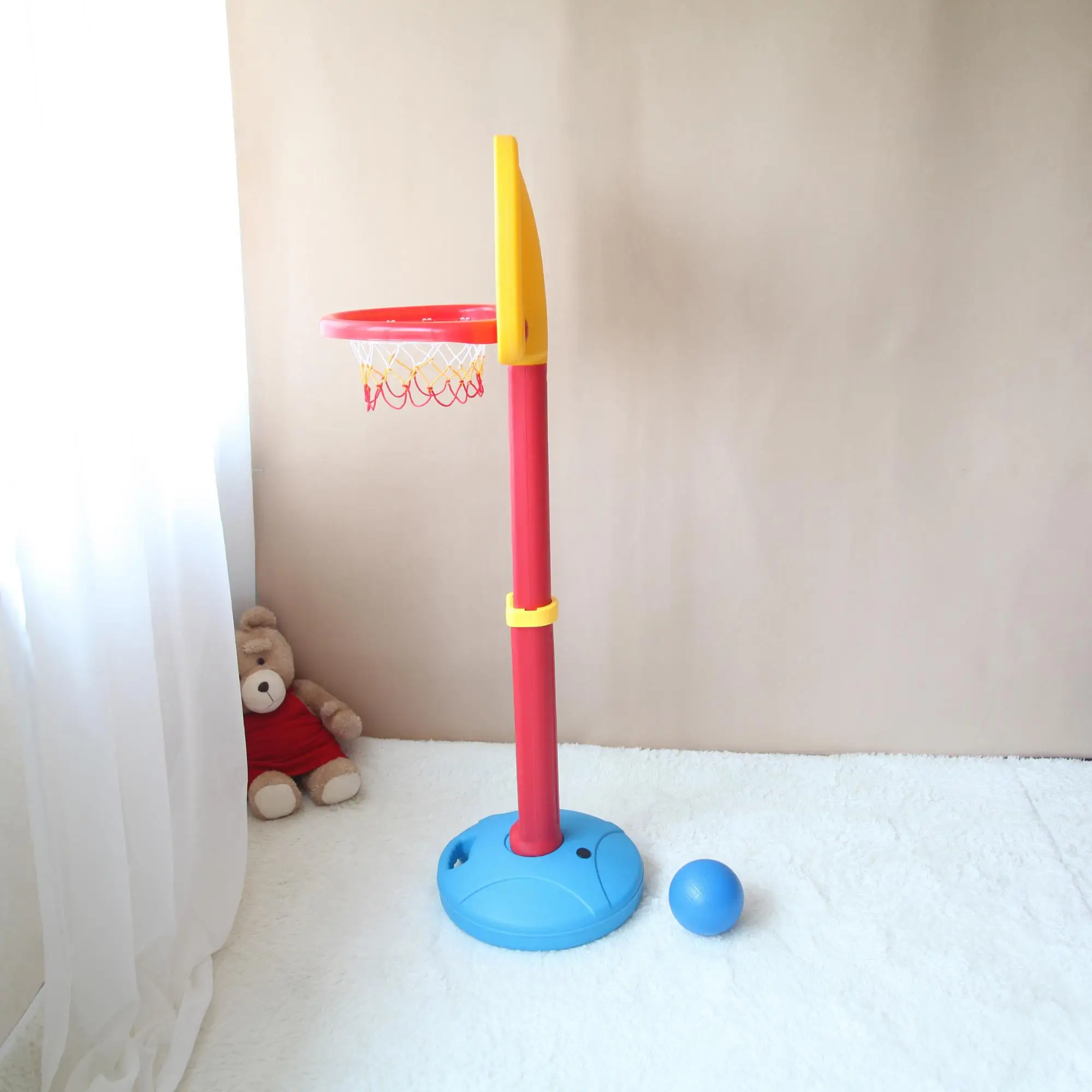Children portable plastic Home use kids adjustable basketball stand