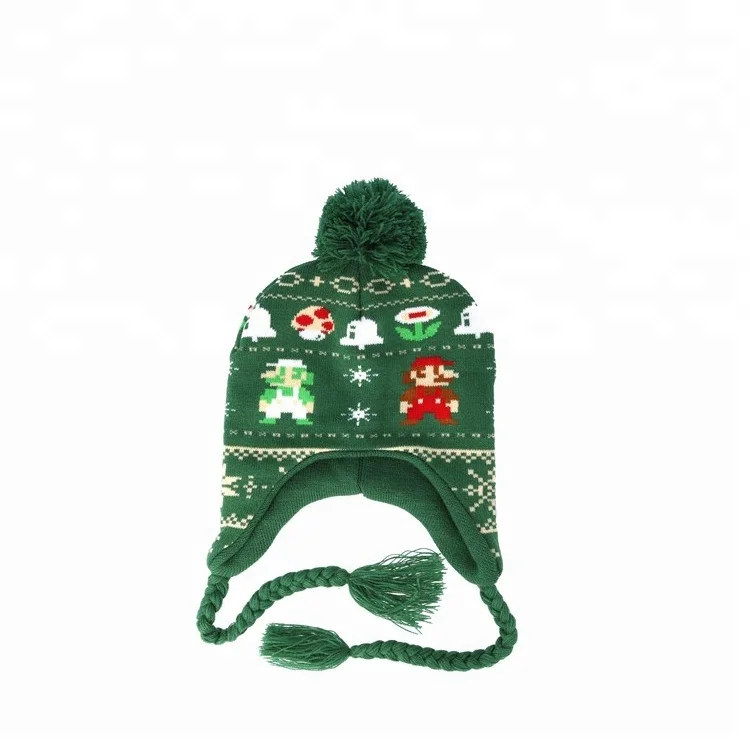 Baby Boys Girls Kids Thick Winter Hat Custom Knit Ear Flap Beanie