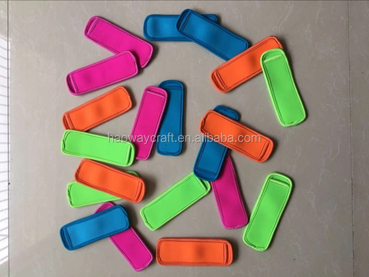 21 styles ice popsicle holder neoprene Freezer Summer Icy Block Lolly Cream Holder For Kids