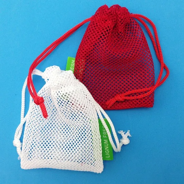 Recyclable Biodegrada Factory Price Small Nylon Mesh Drawstring Pouch Soap Mesh Bag