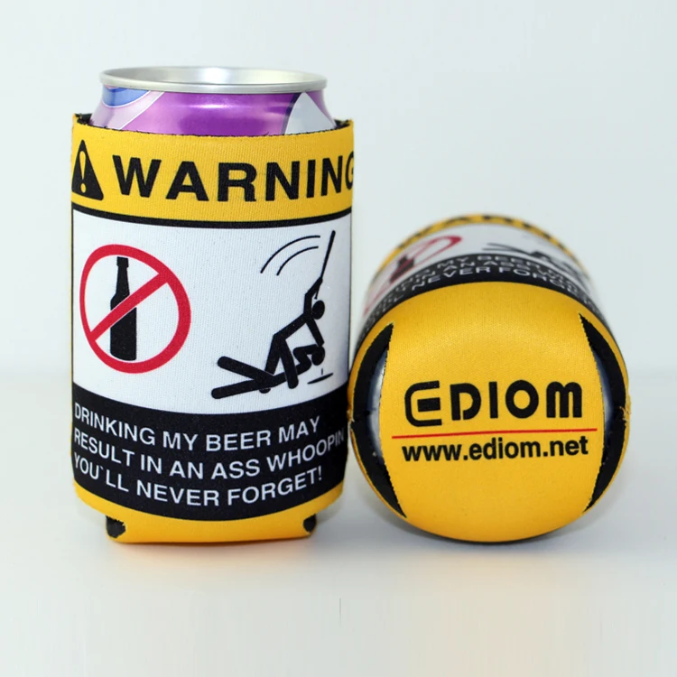 EDIOM 5mm neoprene drink custom slim 12oz beer can cooler