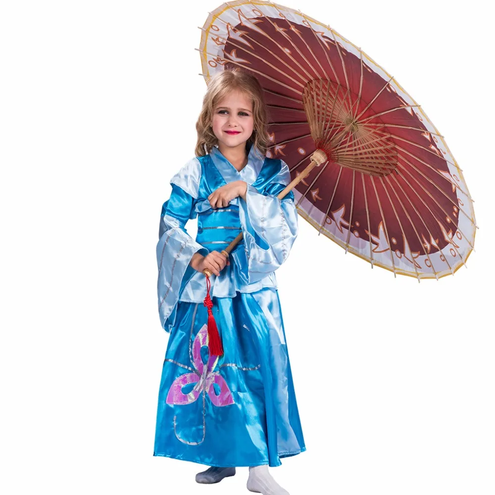 Wholesale children Girls Clothing Kids Cosplay Japanese Kimono geisha Dresses anime costume