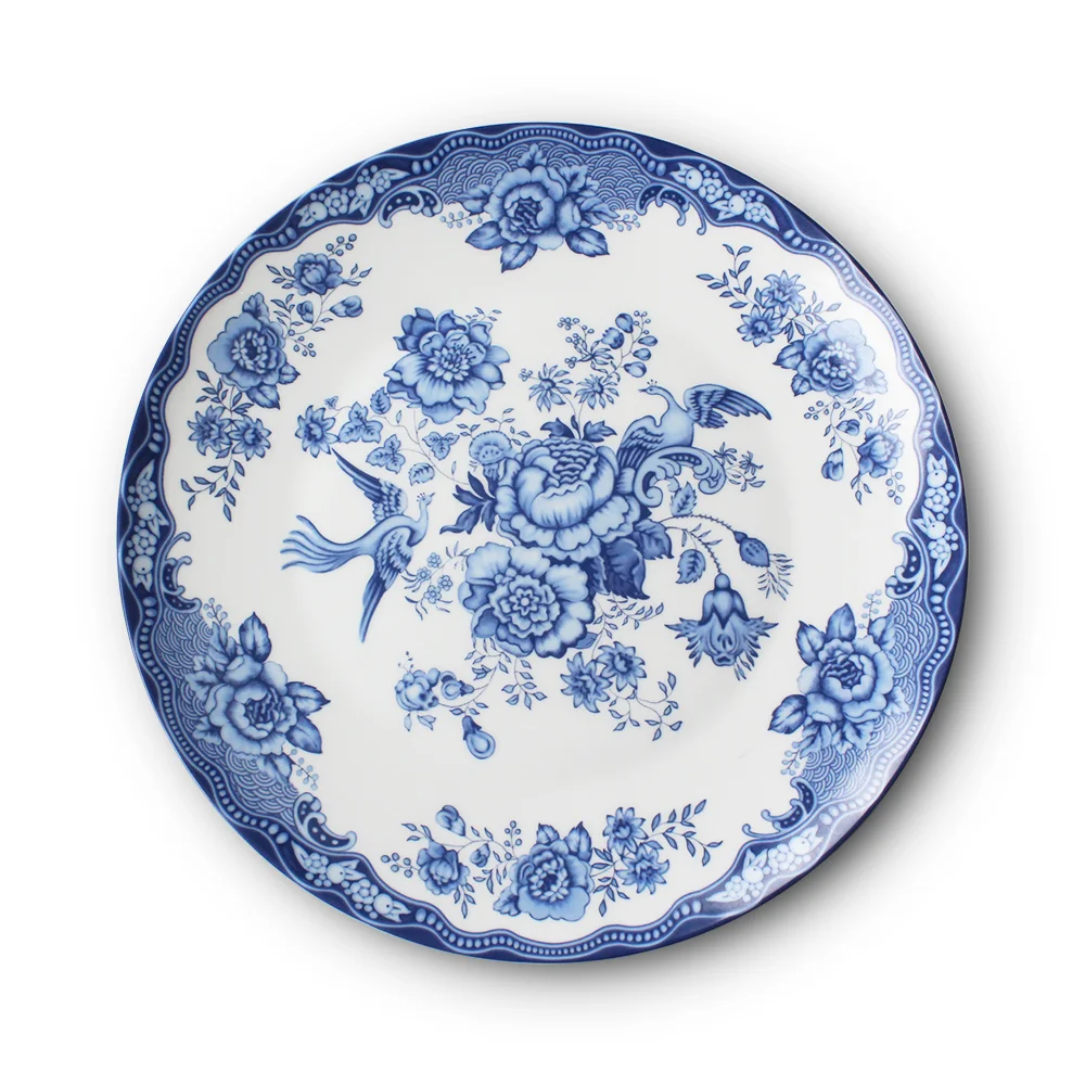 Luxurious Pakistan White Gold Ceramic Wedding Charger Plate Crokery Dinner Set Dinnerware