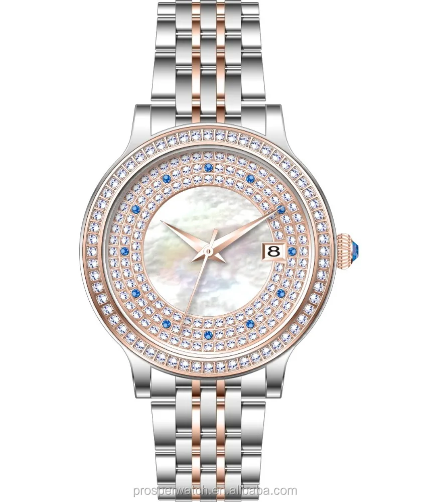 Stainless steel band chrono diamond brand master watch