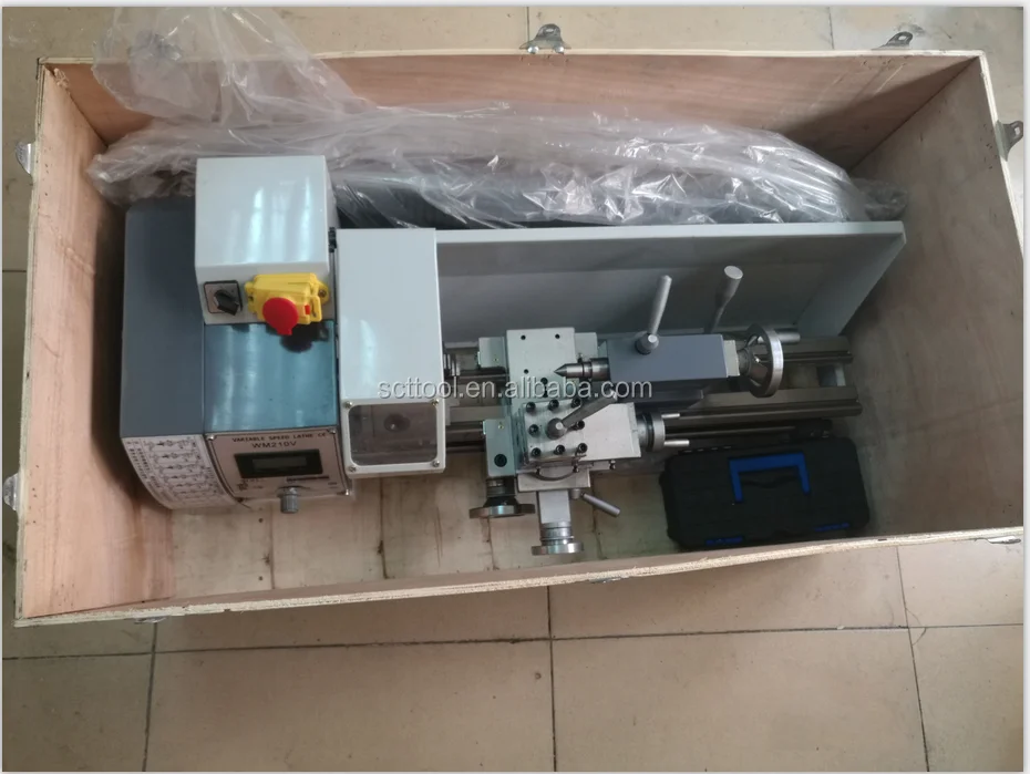 850W Brushless Motor Metal Lathe All Steel Gear Lathe Machine 38mm Spindle Bore Hole +125mm Chuck Mini Lathe Machine