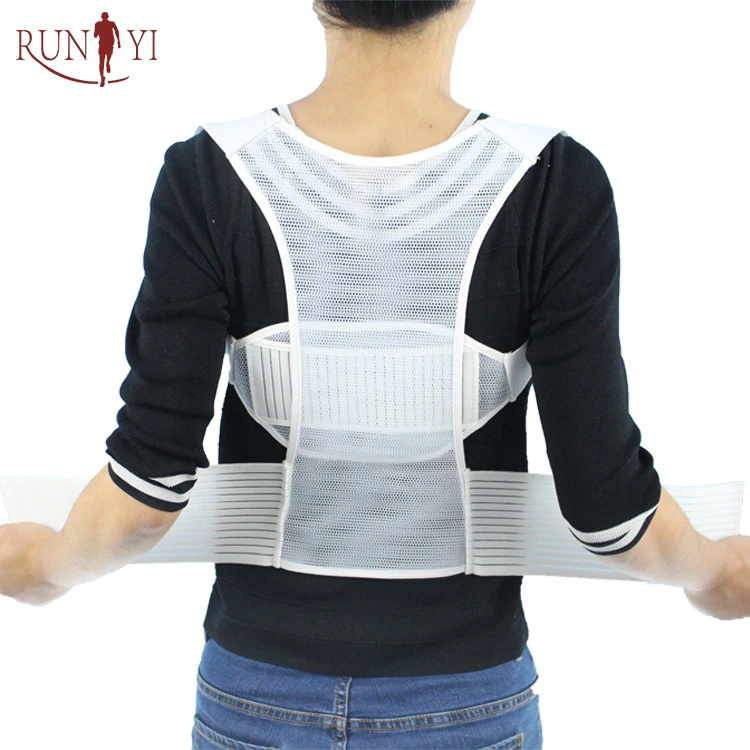 Custom adjustable white  clavicle support brace posture corrector