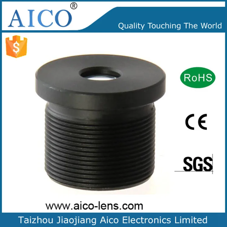 short TTL F2.8 / F4.0 / F5.6 5mp focal length 12mm M12 s mount low no distortion pinhole cctv camera lens for 1/1.8 inch sensor