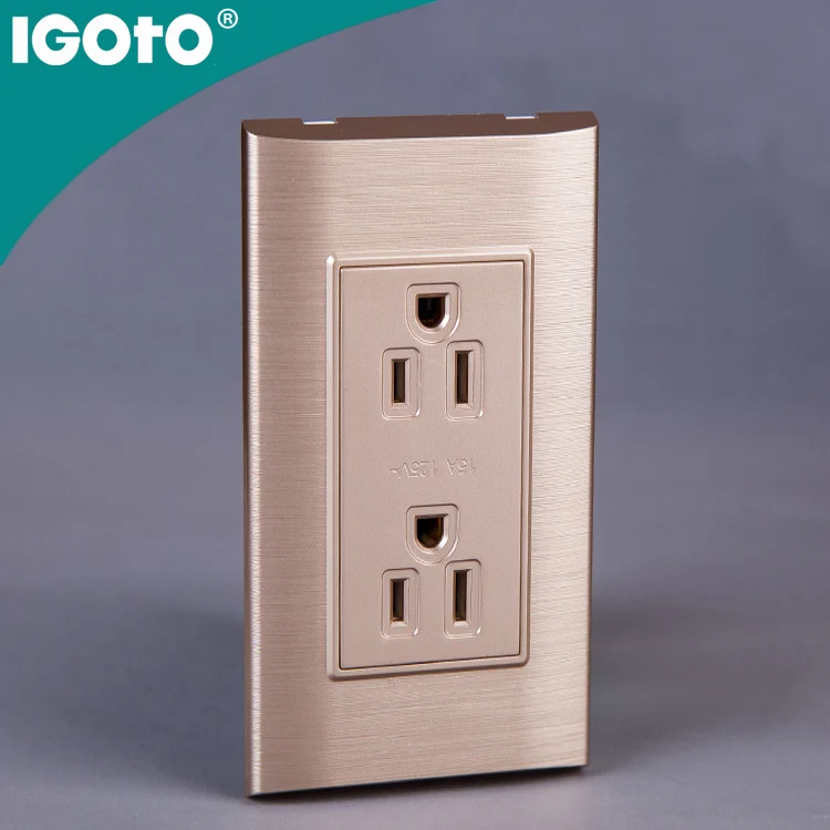 IGOTO american socket 15A US wall outlet double ac socket outlet