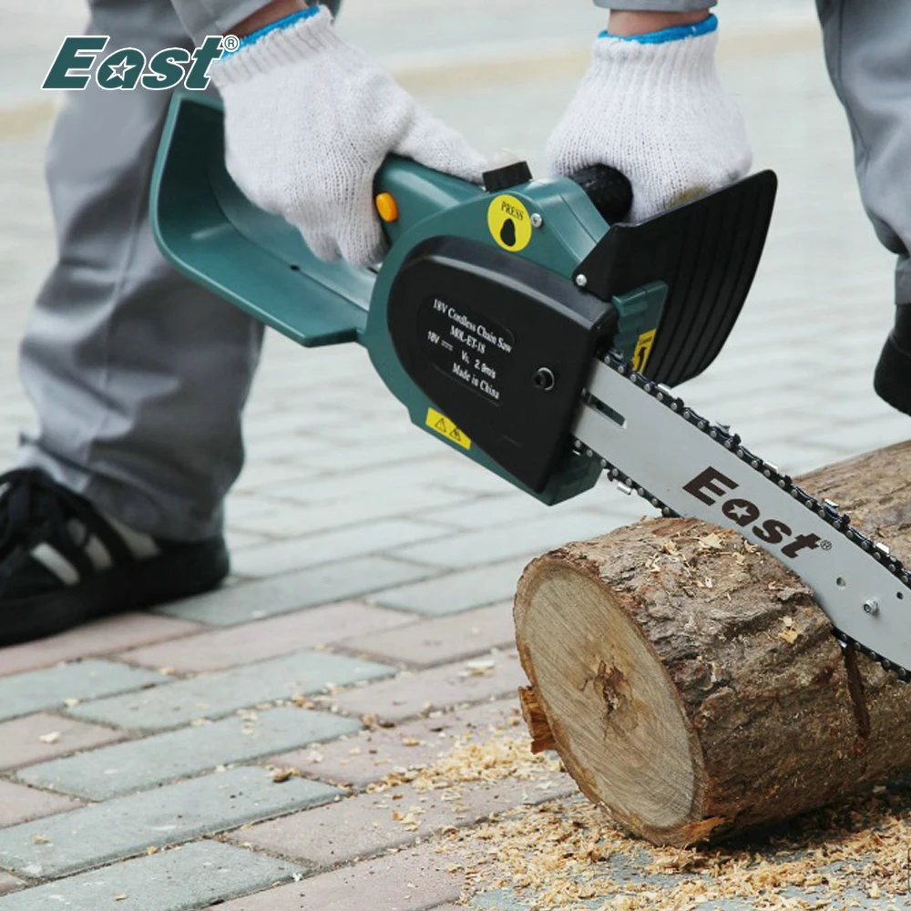 EAST 40V Lithium Battery High Power Cordless Metal Chain Saw Cutting Machine Mini Trencher Chainsaw