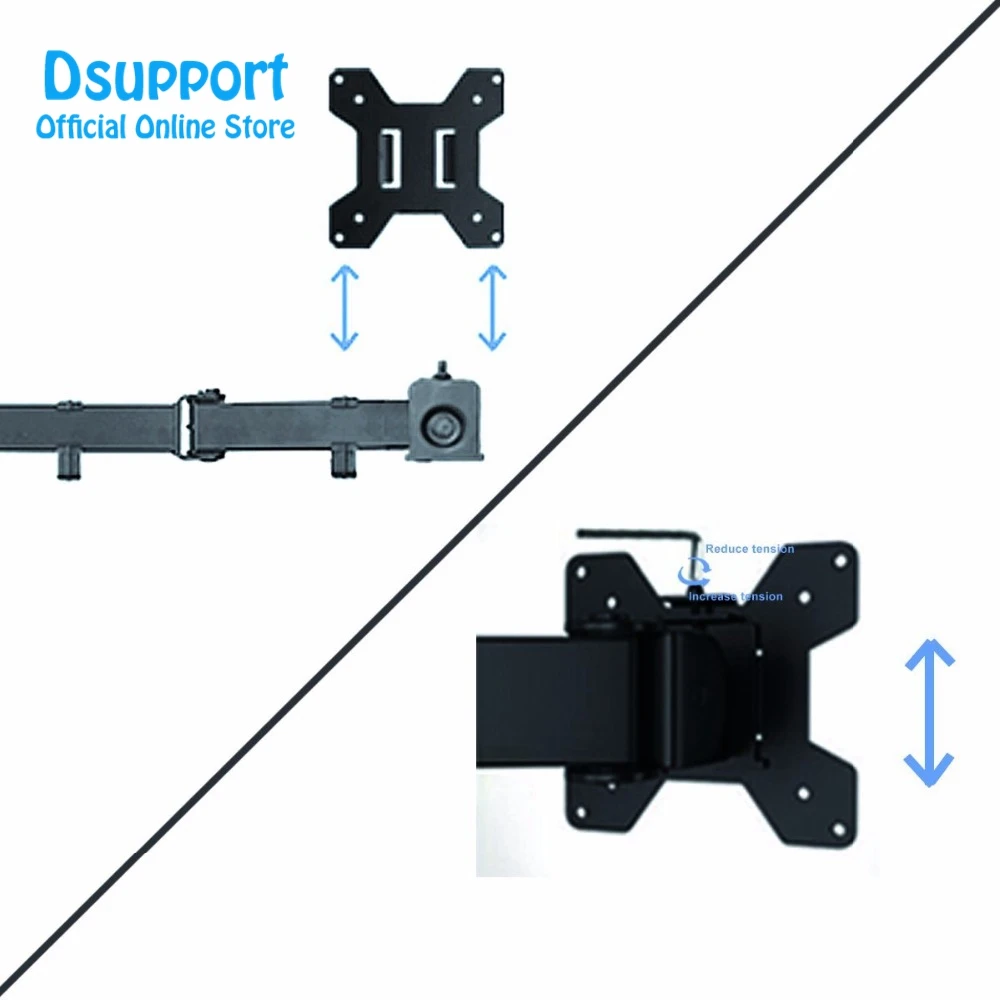 Six Arm LCD LED Monitor Stand Desk Mount Bracket Heavy Duty & Fully Adjustable 6 Screens 180 degree Pull Out Swivel Arm
