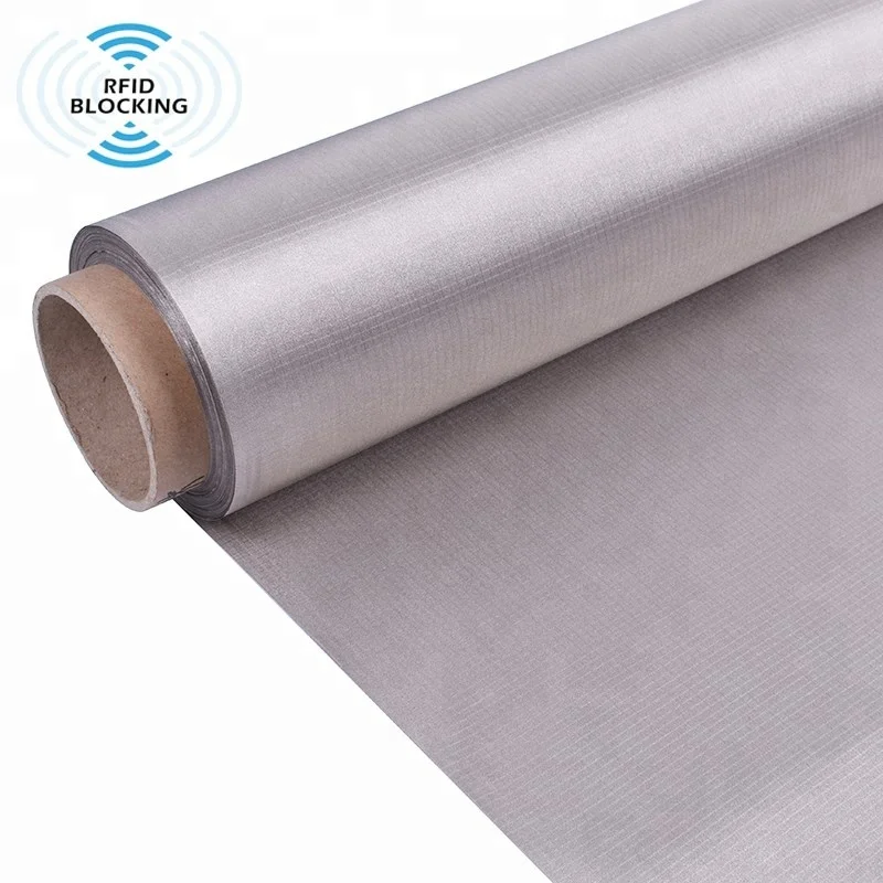 Copper nickel Conductive emi Shielding fabric rfid blocking material/fabric for credit card & passport protector