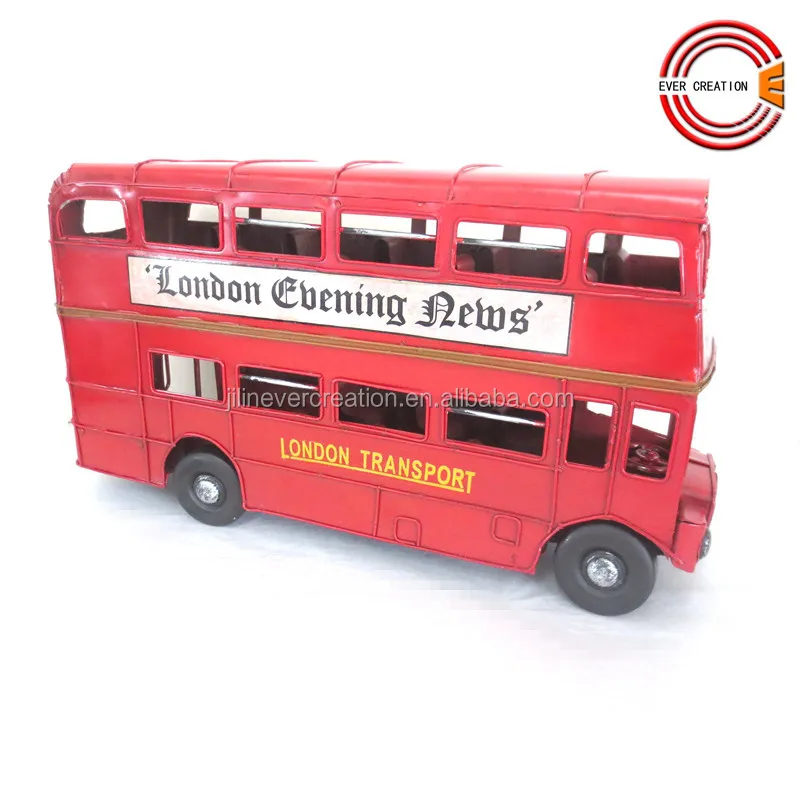 Mini London classic red double-decker bus model