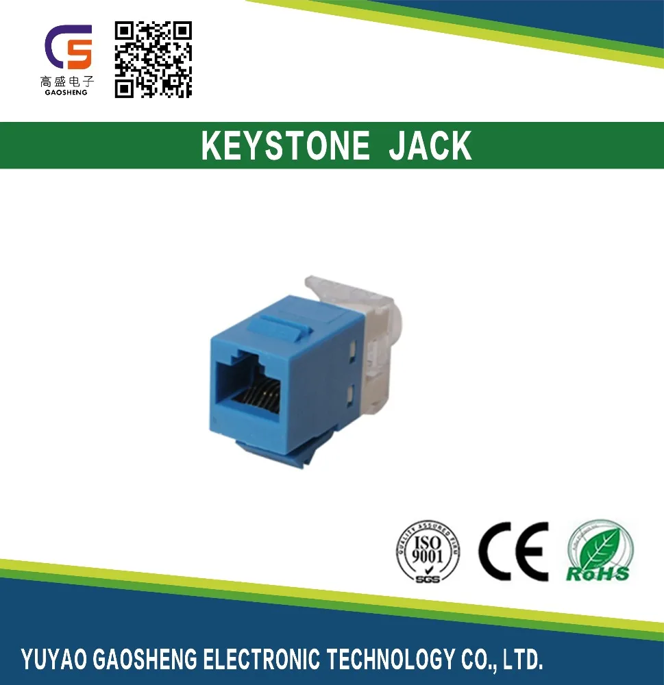 Лучшее Качество Китае Поставщик 180 Градусов Cat5e CAT6 UTP RJ45 Amp Keystone Jack 110 Krone