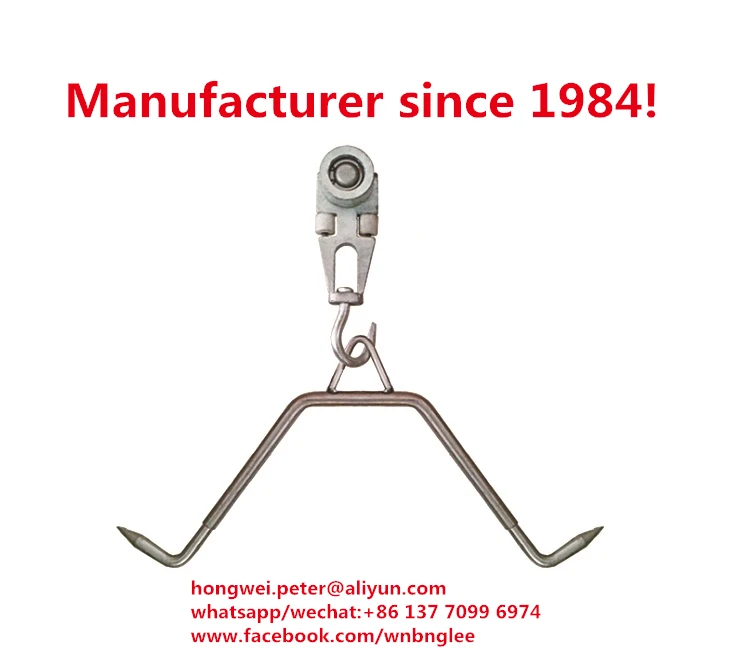 slaughtering butcher transport double rack meat hooks ganchos de matadero ovino y cerdo