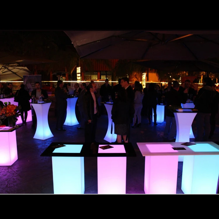 
Remote Control Bar KTV Led Table Long Square Tea Table 