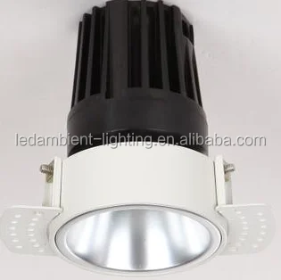 7 watt Aluminum trimless  anti-dazzle shade changeable LED Downlight Recessed for hotel with high cri above 95