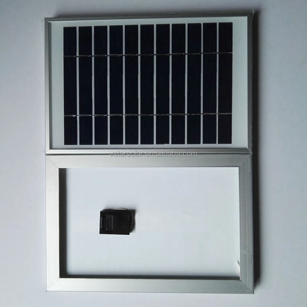 Customized 3W 5W 6W 10W 20W 6V 12V 18V Small Glass laminated Solar Panel with ABS/Aluminum frame with cable+junction box