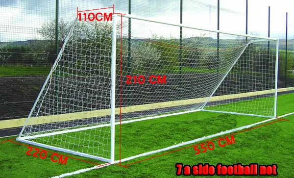 polythene dacron/ polythene fiber net 5 a side/7 a side/stanard football net