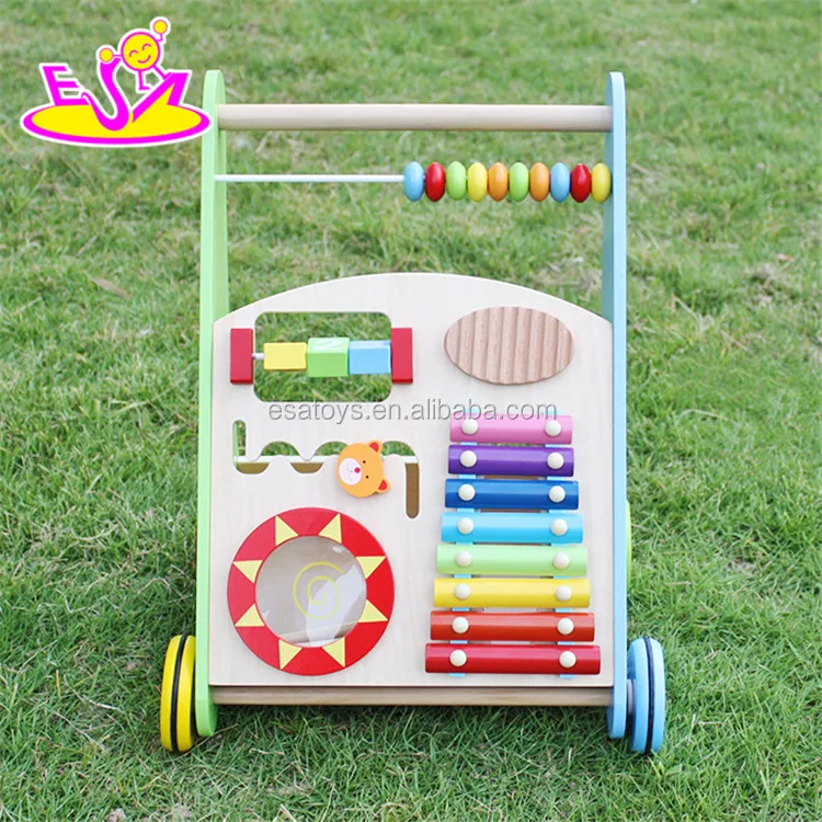 best design wooden baby walking toys for push along W08J001