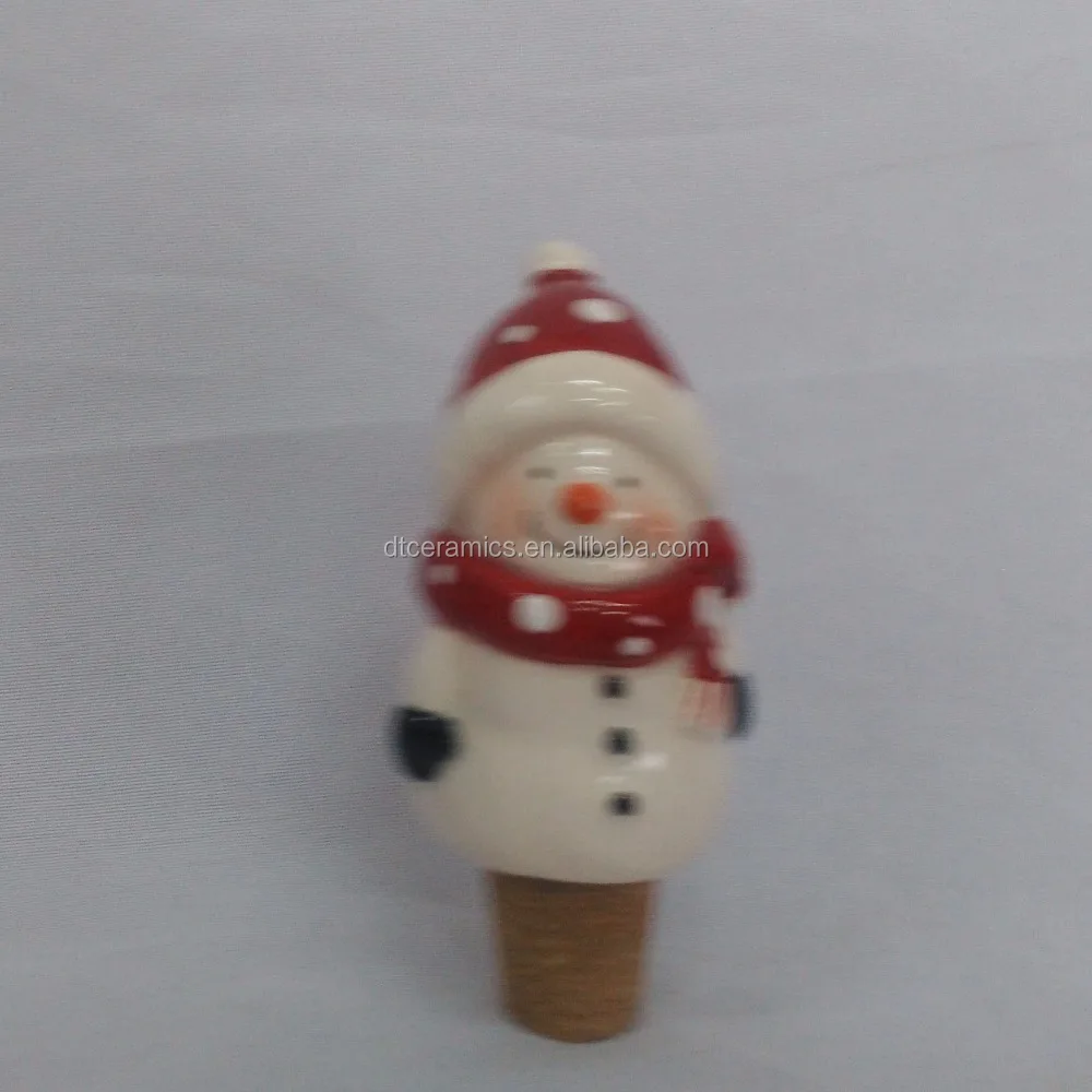 custom ceramic figure bottle topper ceramic animal shaped bottle cap