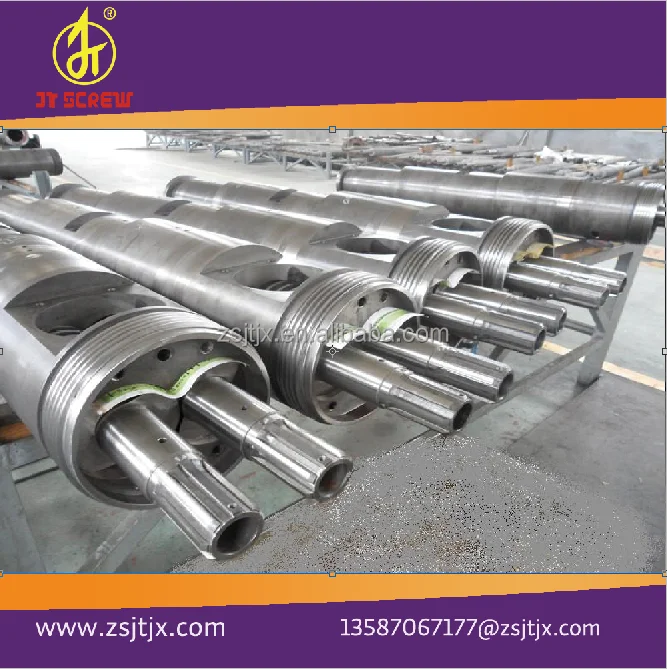 
CMT 80/173 Twin Conical screw and barrel for pvc pipe (Cincinnati Conical Twin Screw Barrel) 