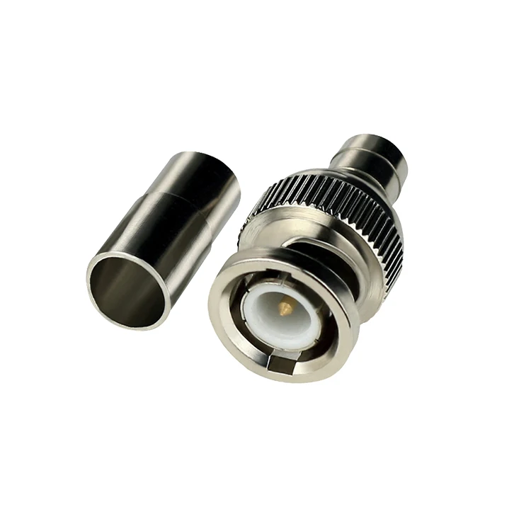 50ohm BNC male crimp connector for RG58 RG174 cable