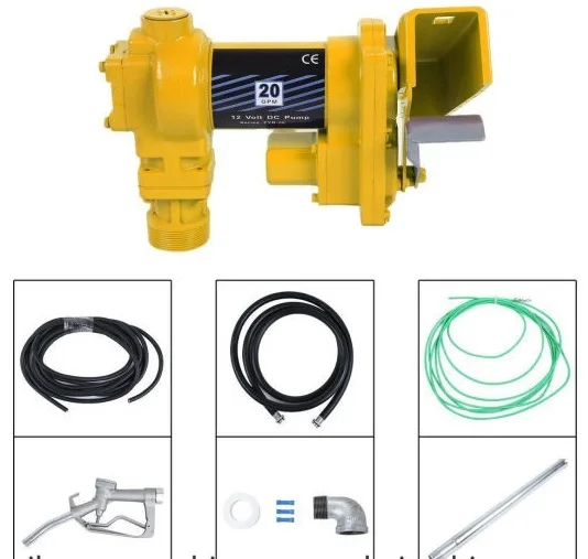 
12 Volt 20 GPM Diesel Gas Gasoline portable electric oil Pump 