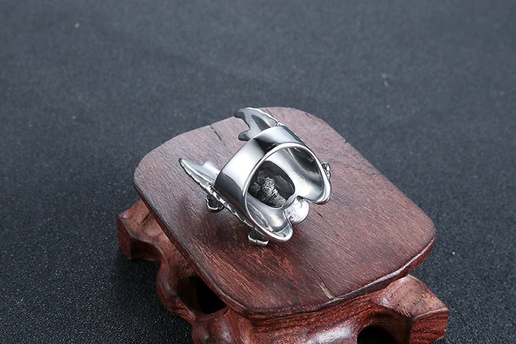 Мужское винтажное байкерское кольцо из нержавеющей стали в стиле панк с черепом крыльями кросс-косточками для женщин