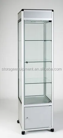 mobile shop display counter with glass sliding door