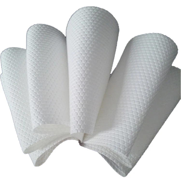 Hexagonal cellulose nonwoven dry spunalce wipes for food service