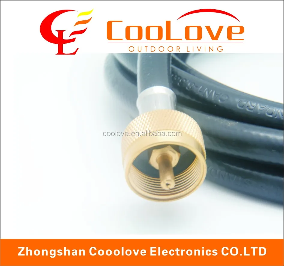 12 feet connects appliance to refillable propane cylinder adapter hose