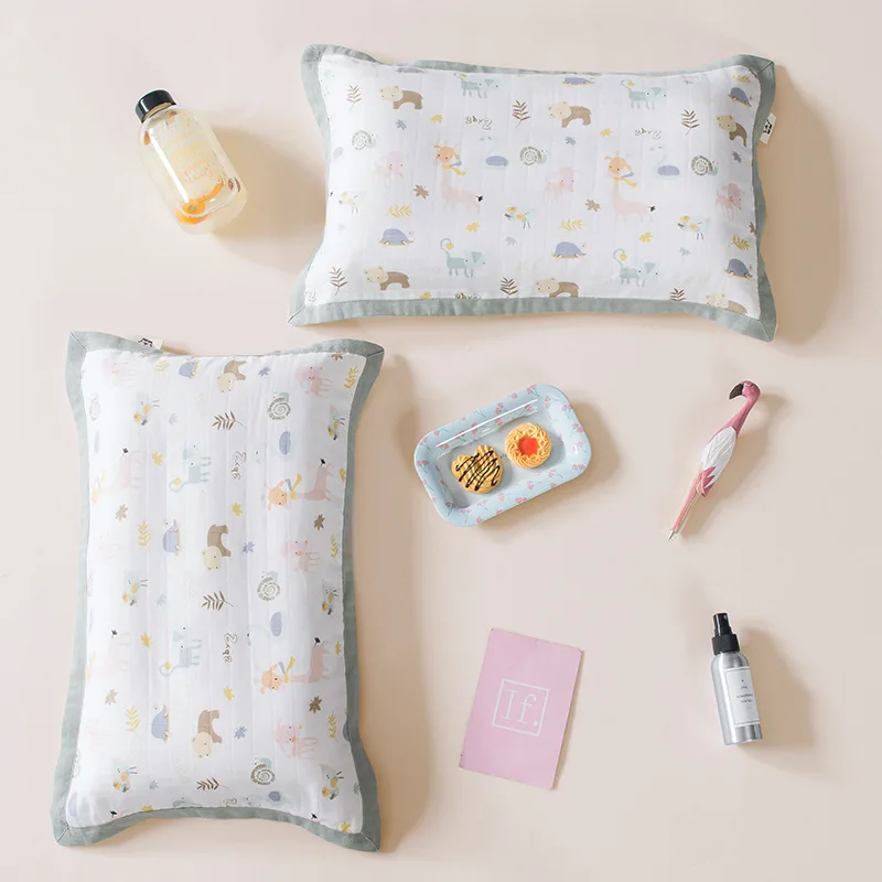 Wholesale Pillowcase for Baby Kids Toddler 100% Musin Cotton 2 Layer High Quality