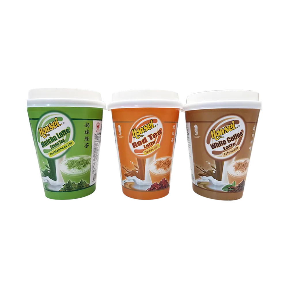 Wholesale Honsei Matcha Premix Flavor Tea Drinks Milk Tea With Cup Packaging HACCP ,ISO Certification