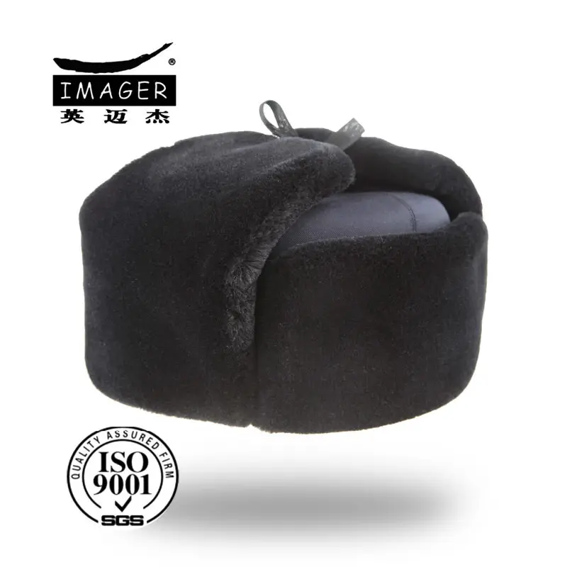 Pure wool keep warm army mens winter cap