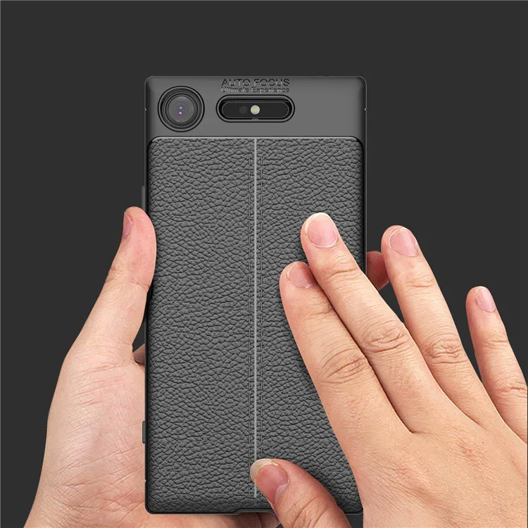 Mobile Phone Accessories Latest Litchi Leather Tpu Case For Sony Xperia XZ1 Cover