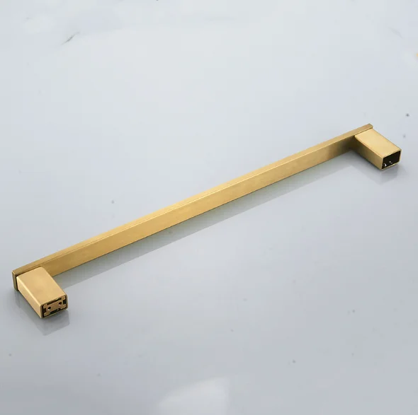 Stainless Steel Towel Holder Modern Bathroom Accessories Rack Wall Mounted Brushed Gold Towel Bar